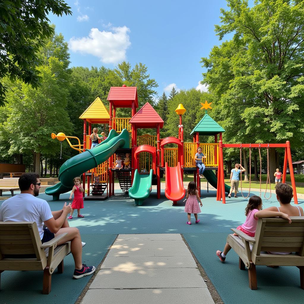 Modern outdoor playground