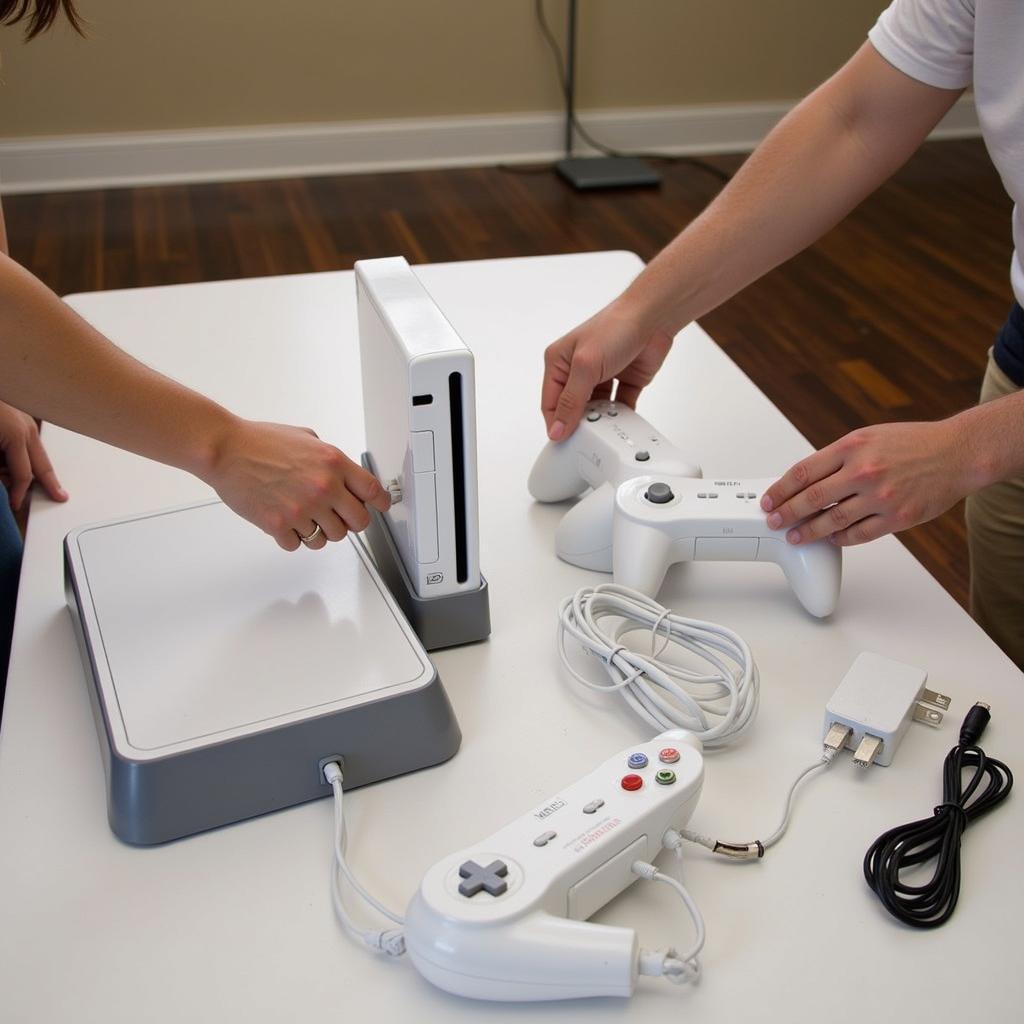 Checking a pre-owned Wii console