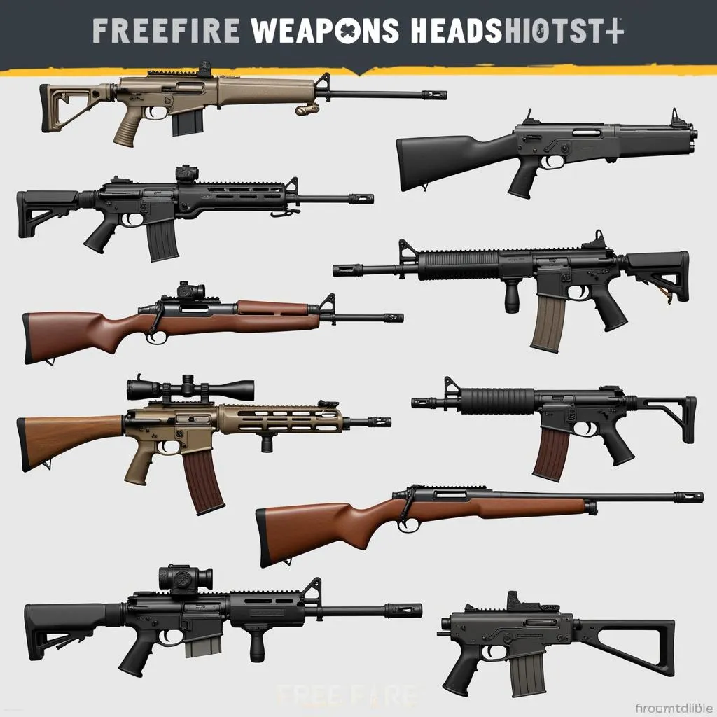 Lựa chọn vũ khí headshot Free Fire