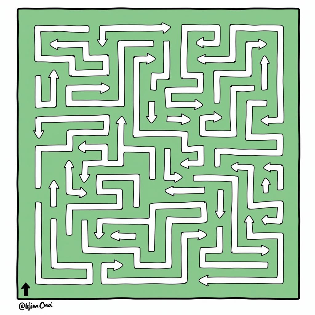 Maze game rules illustration