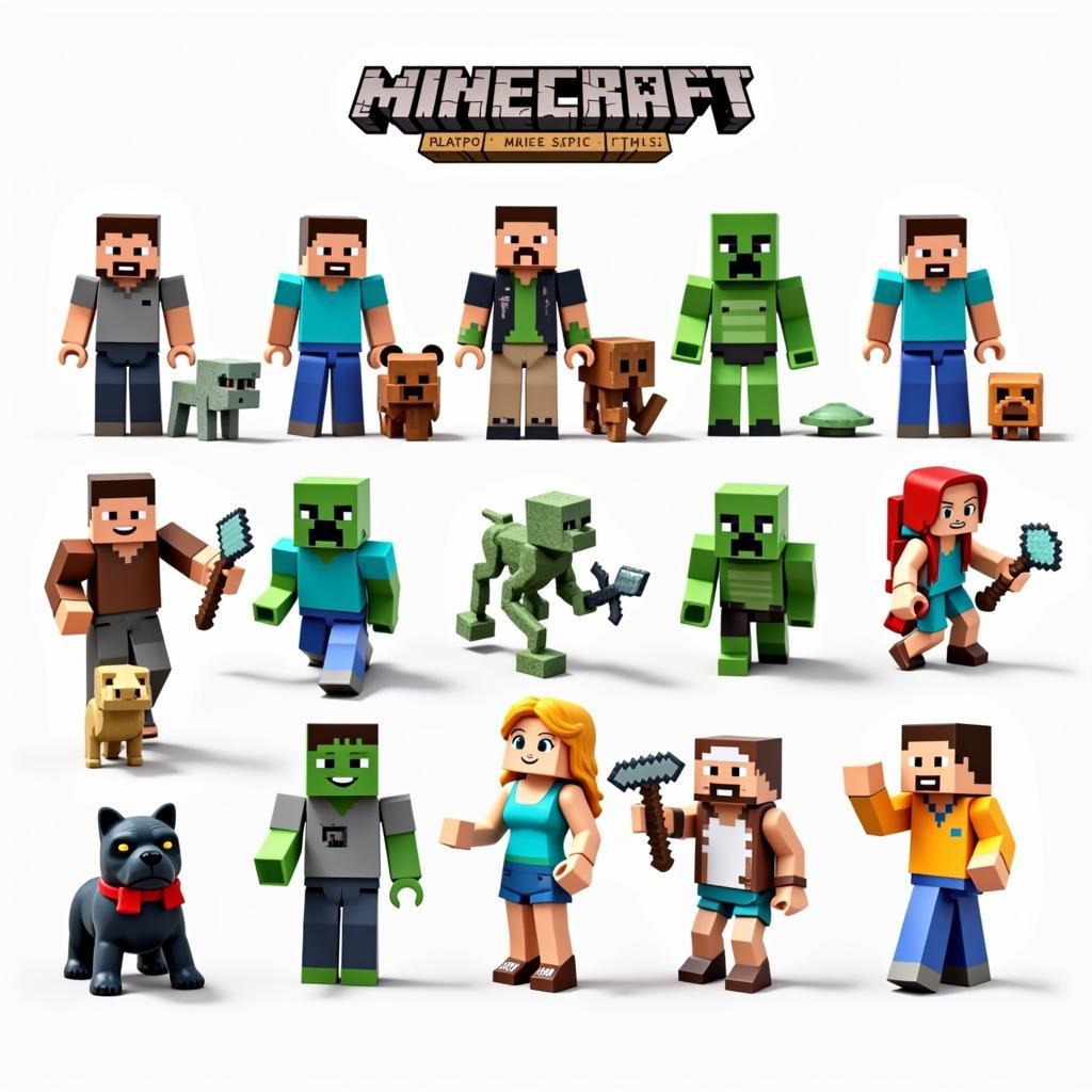 Bộ sưu tập nhân vật Minecraft đồ chơi