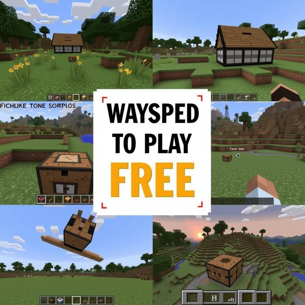 Various options for playing Minecraft for free