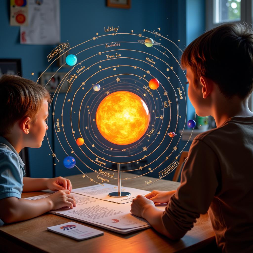 Rotating Solar System Model for Kids