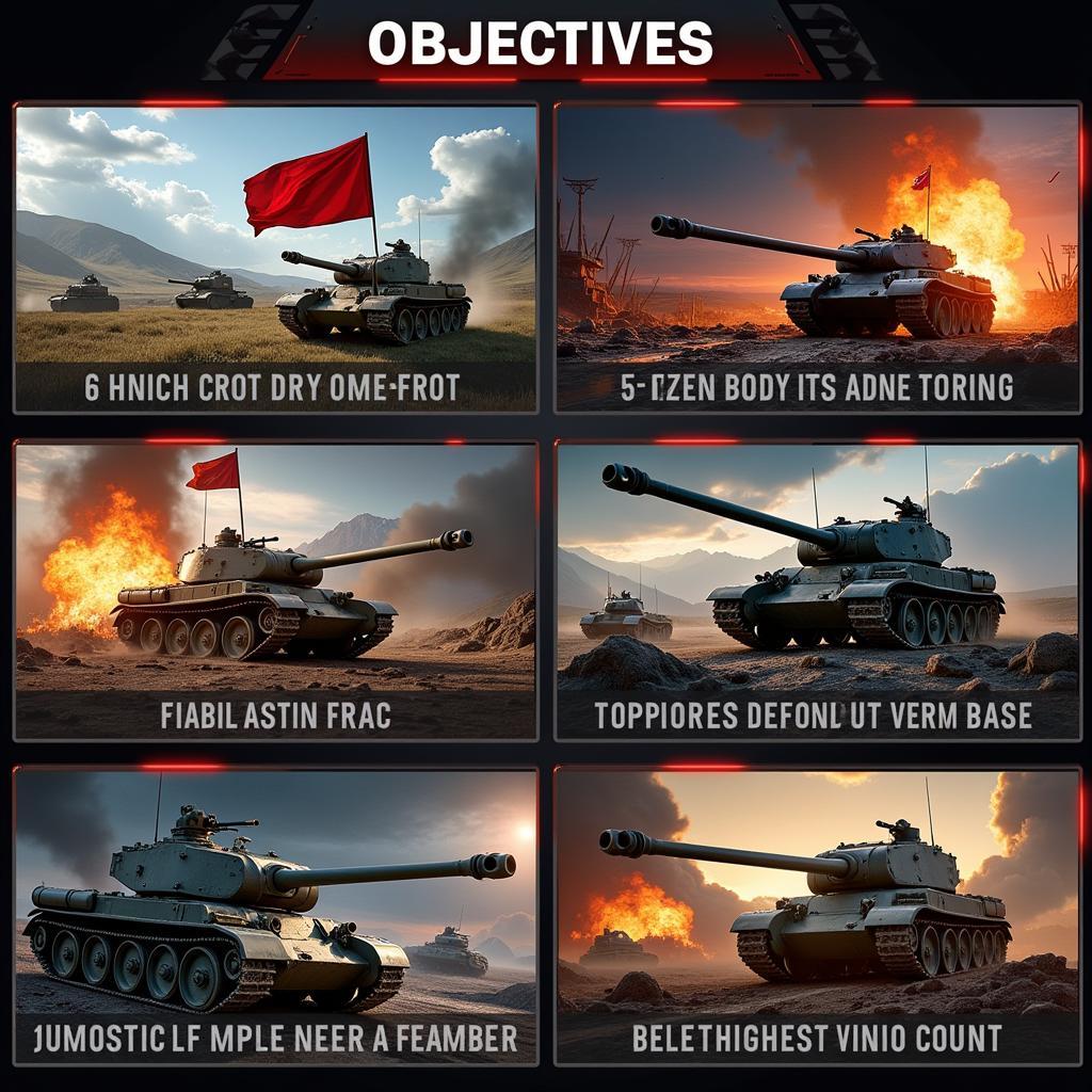 Game objectives in tank games