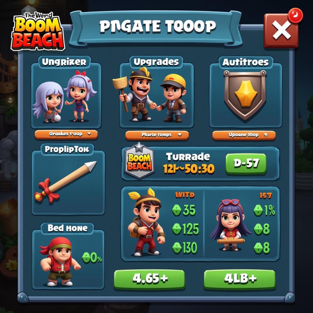 Nâng cấp quân đội trong Boom Beach