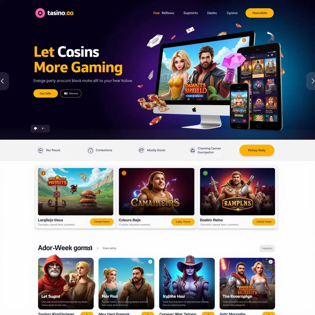 Giao diện website chơi game online chuyên nghiệp