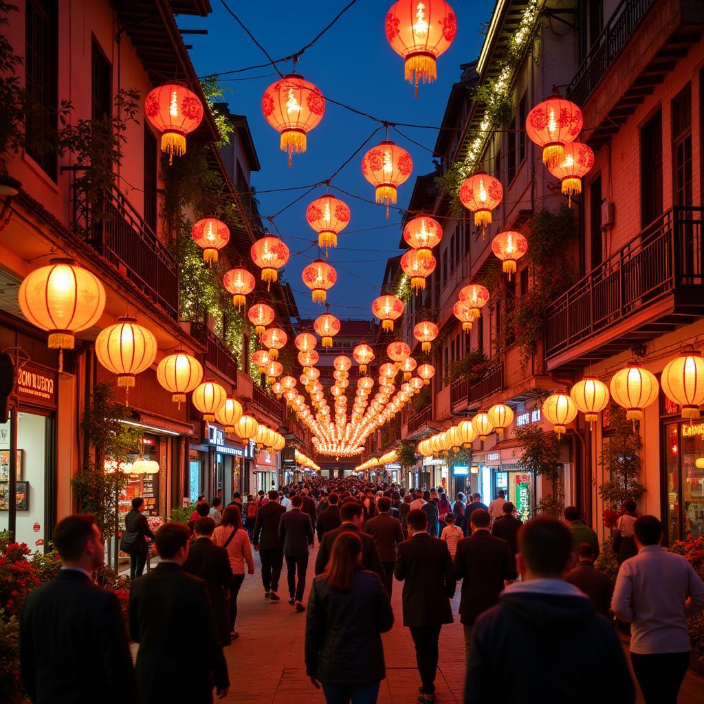 Hanoi Old Quarter during Tet