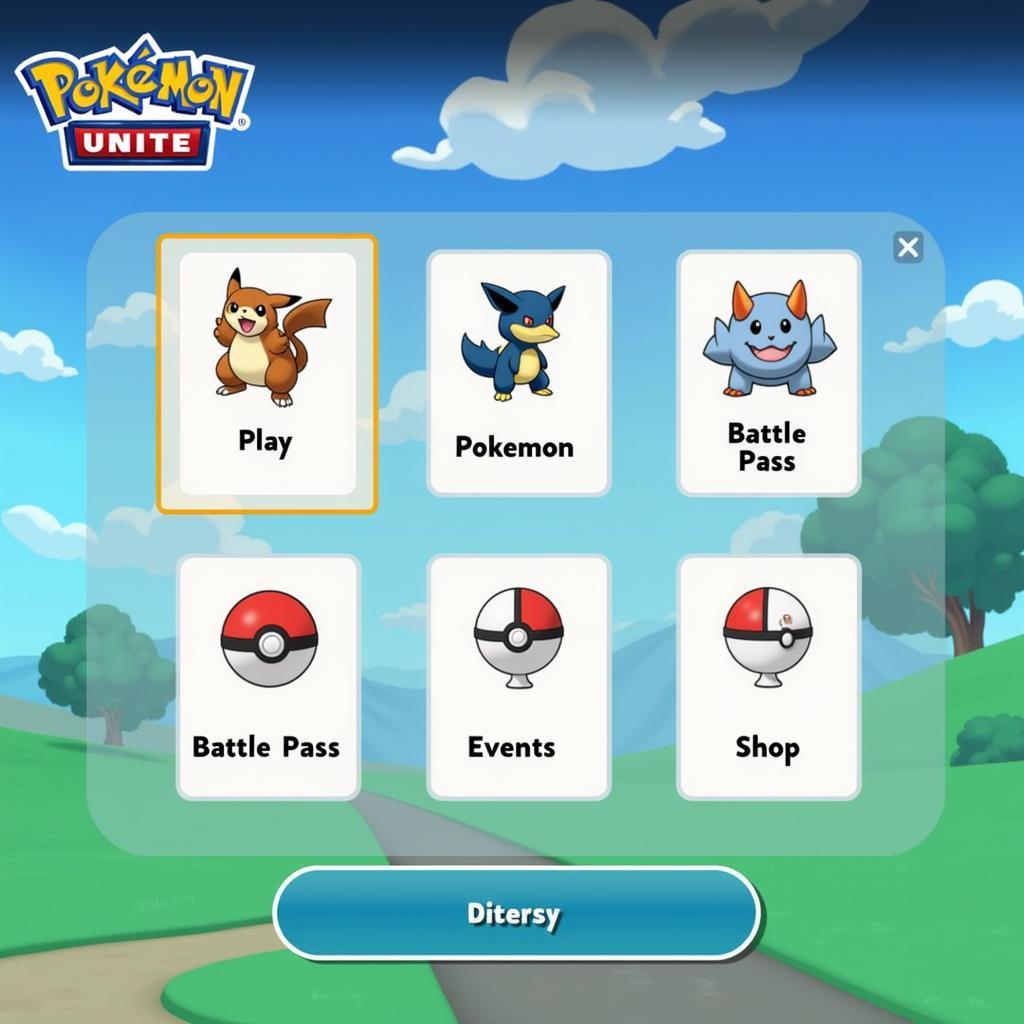 Giao diện chính game Pokémon Đại Chiến