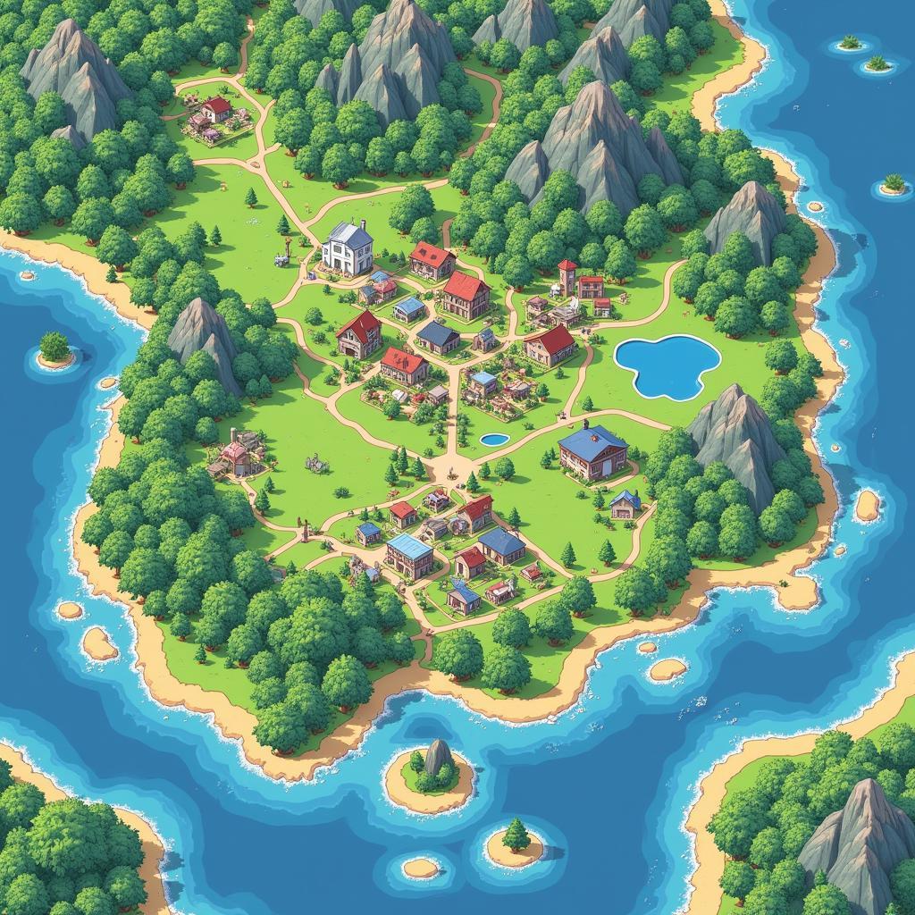 Bản đồ vùng đất Kanto trong Pokemon