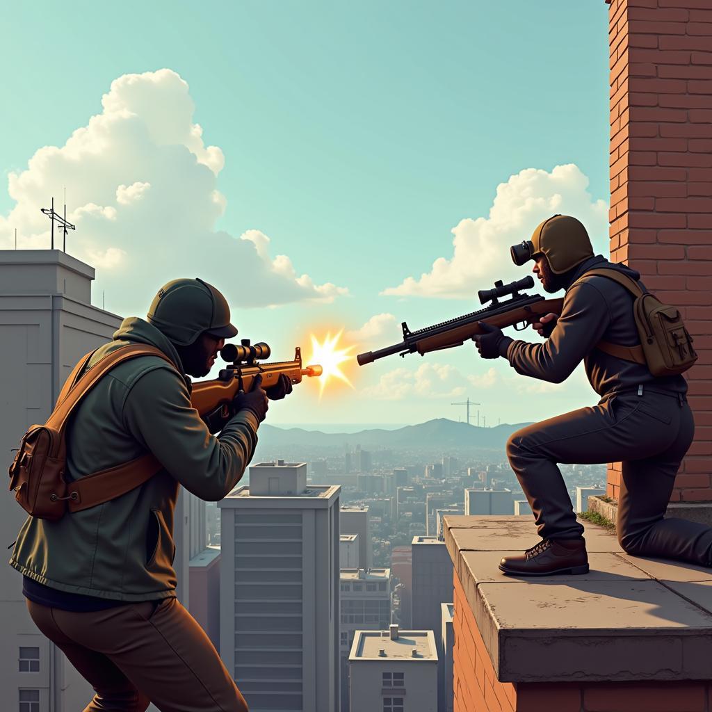 Rooftop Snipers Y8 2 người