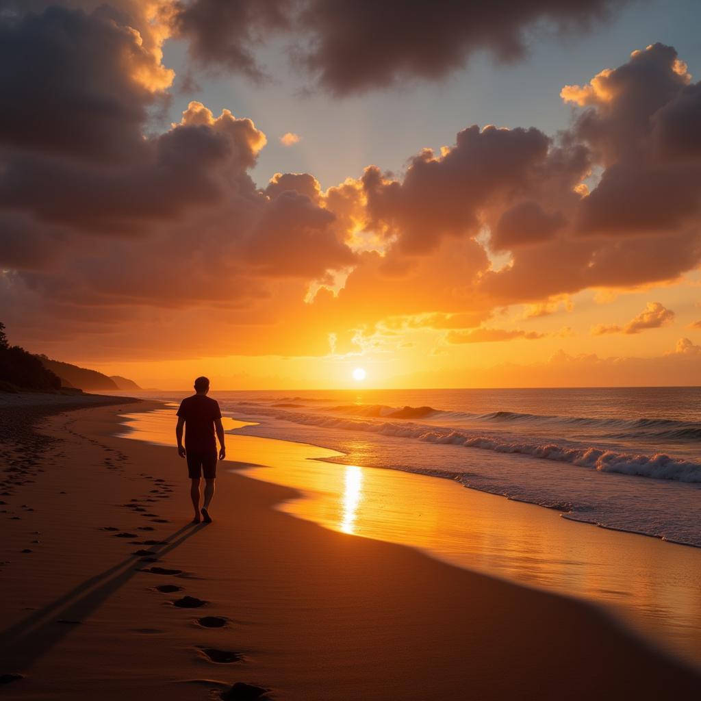 Serene Beach Sunset