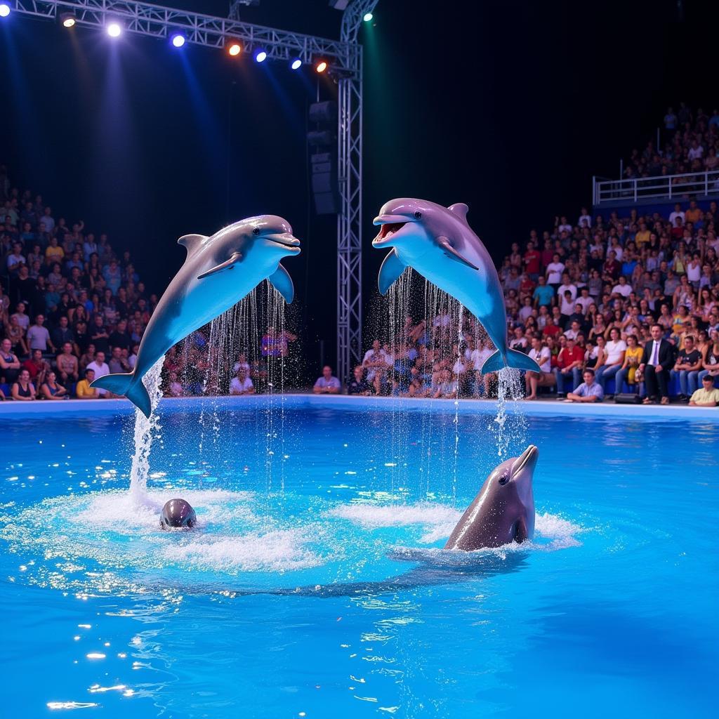 Dolphin show in Tuần Châu