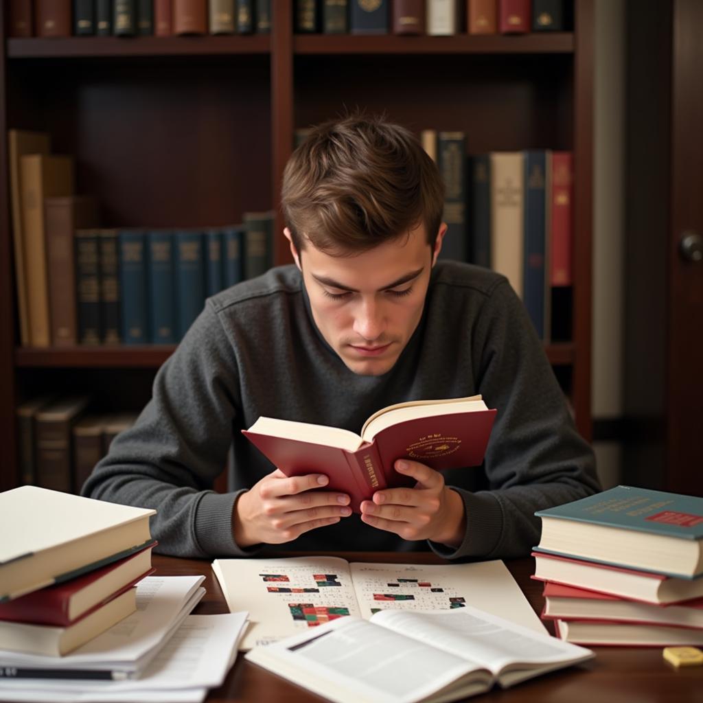 Harvard Student Solving Puzzles