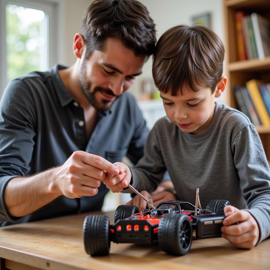 Repairing a toy car