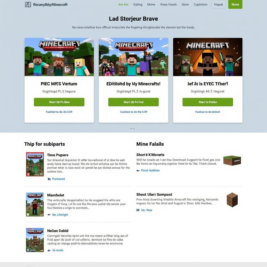 Minecraft Download Page