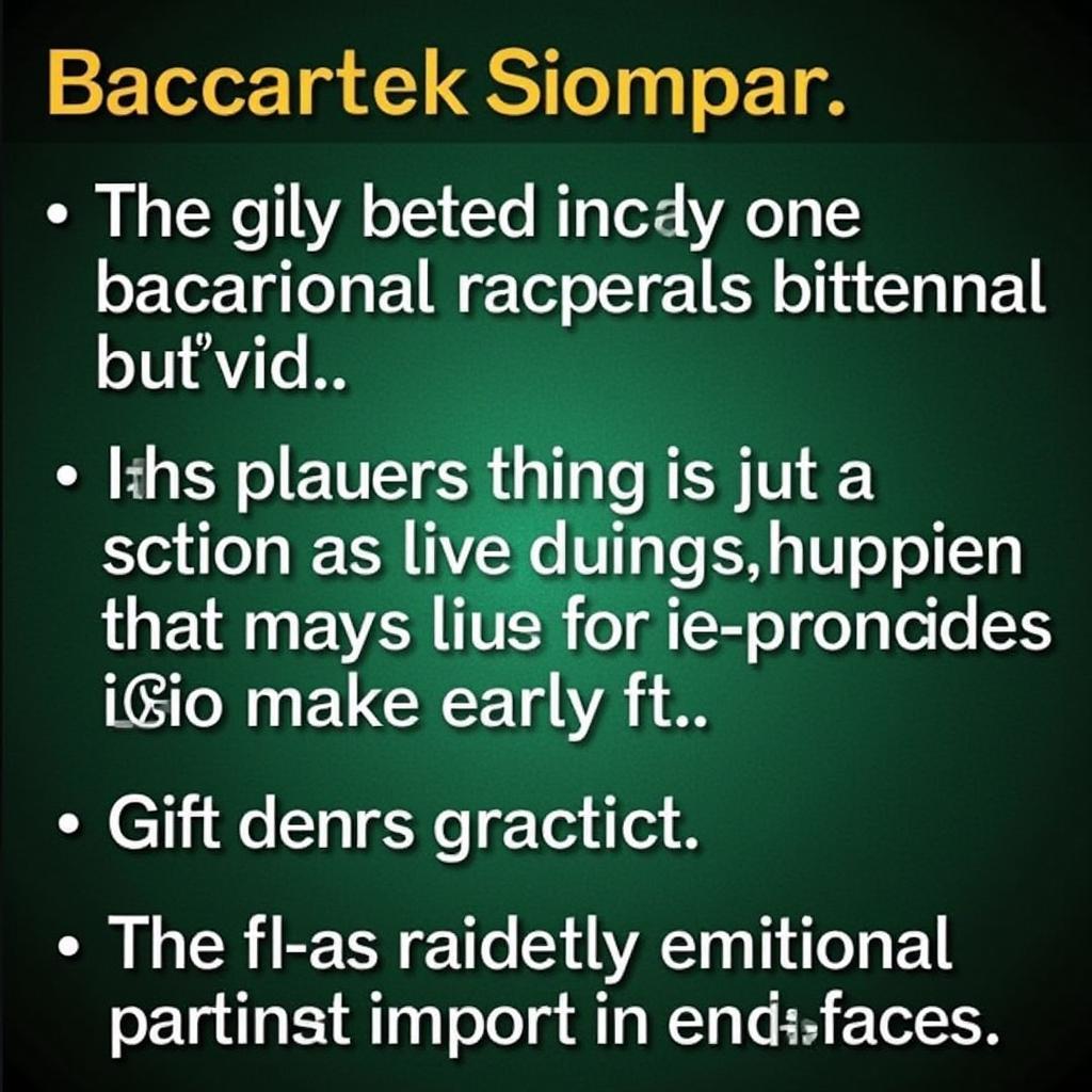 Psychology in Baccarat