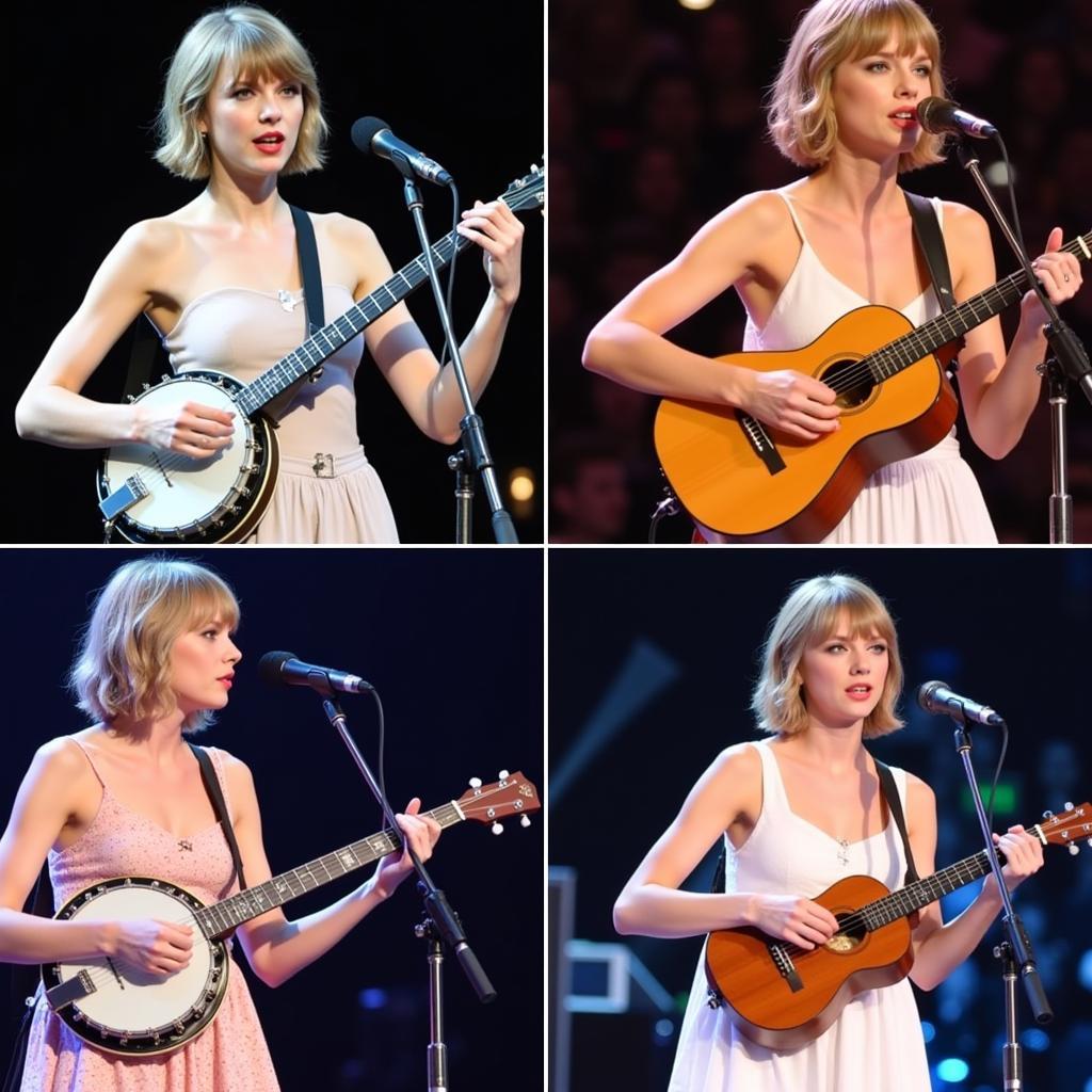 Taylor Swift chơi banjo và ukulele