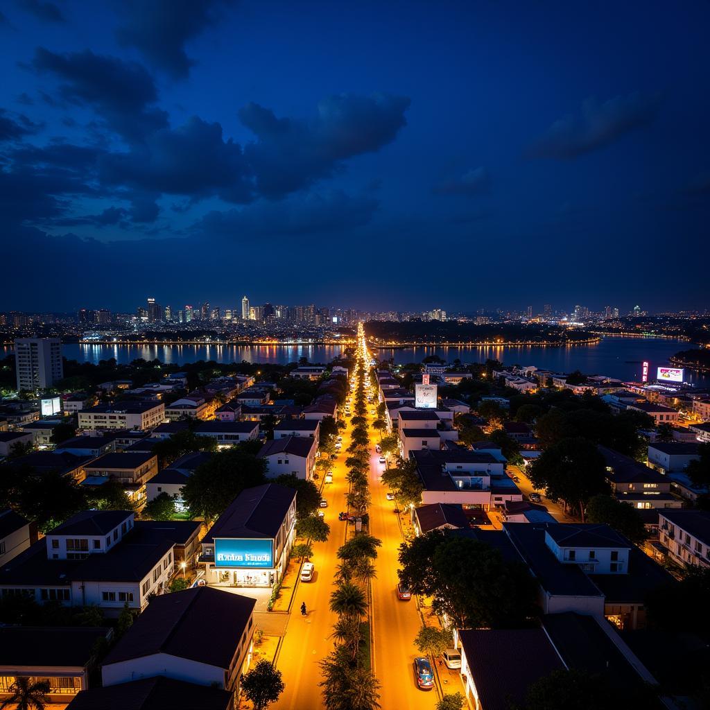 Bến Tre city at night