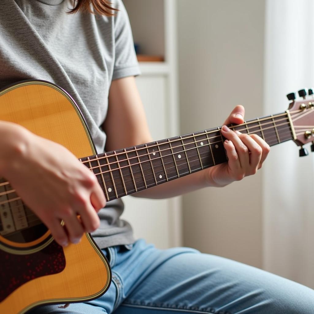 Practicing Fingerstyle with a Simple Song