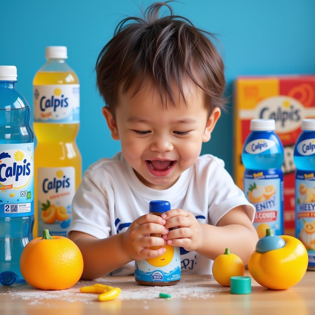 Thức uống Calpis kèm đồ chơi khuyến mãi