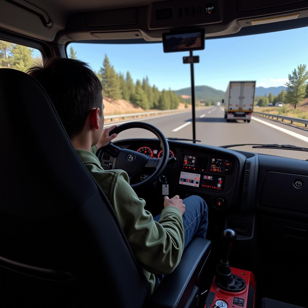 Immersive Euro Truck experience with a steering wheel