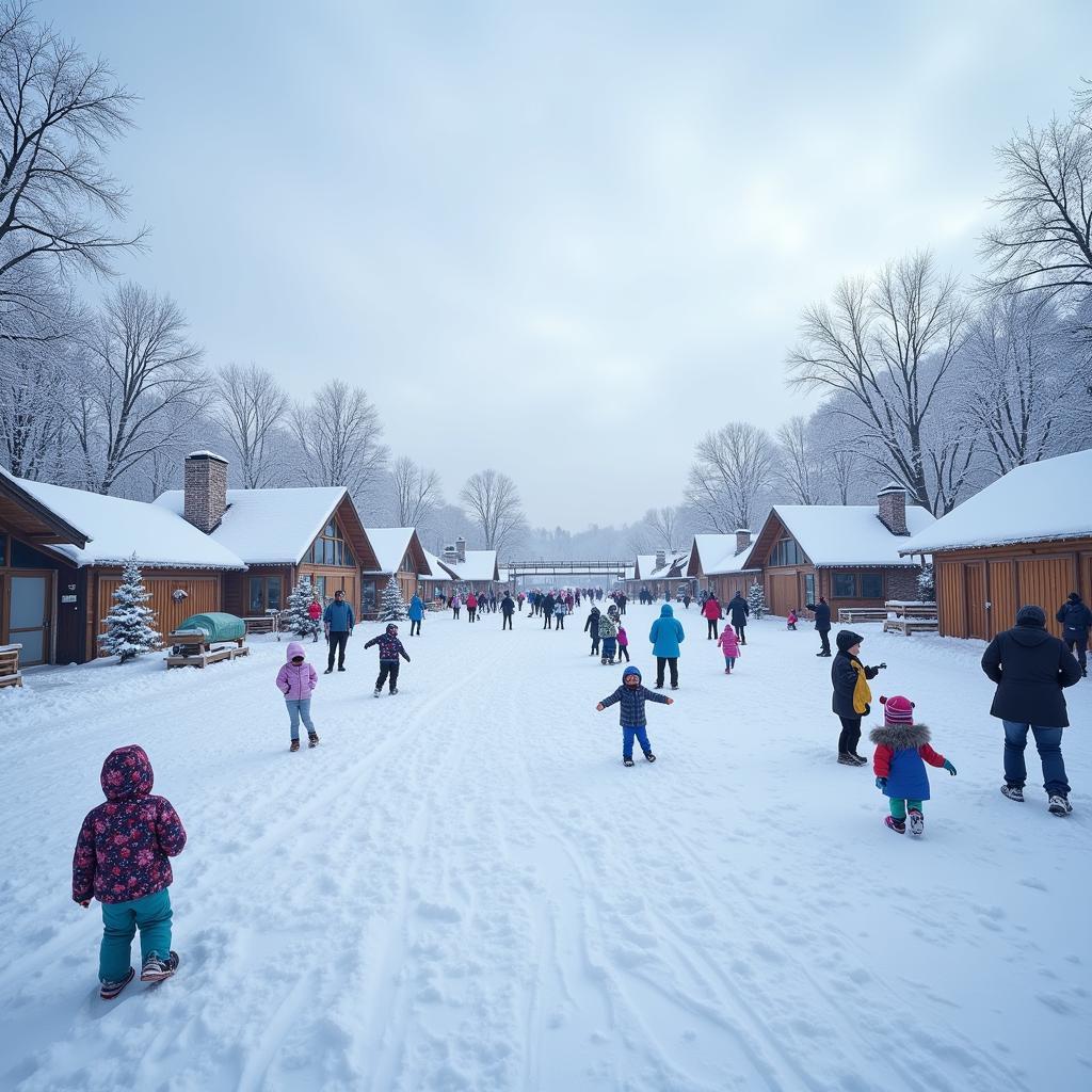 Trải nghiệm tuyết rơi tại Snow Town