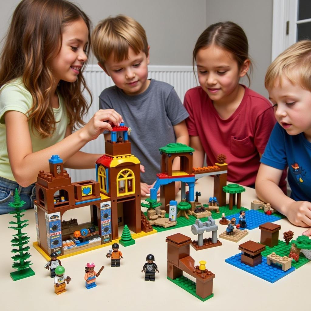 Trẻ em vui chơi với Lego Chima