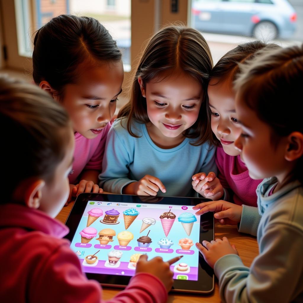 Kids playing online ice cream games