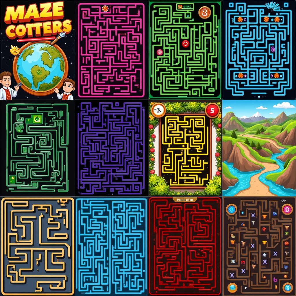 Diverse maze game types