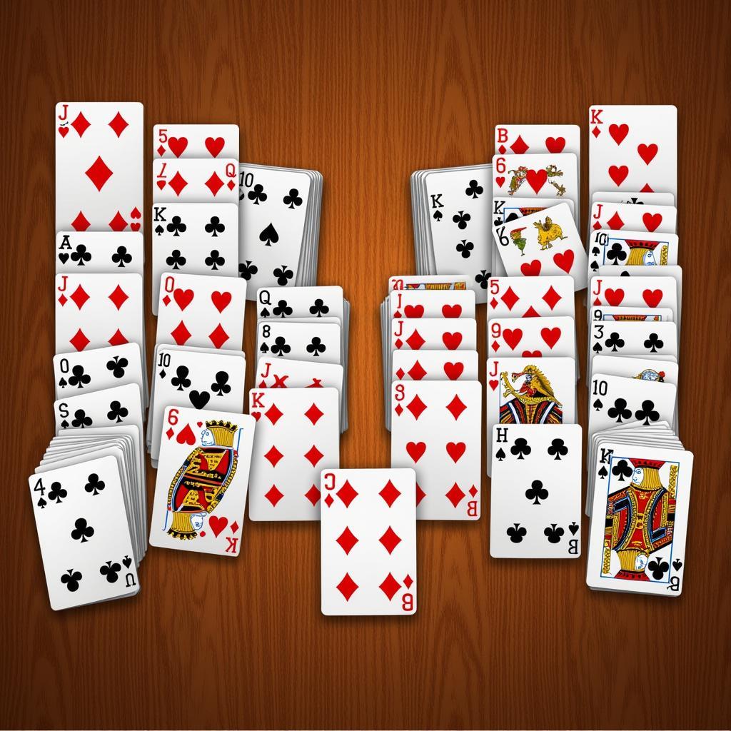 Ván Bài Solitaire Đang Chơi