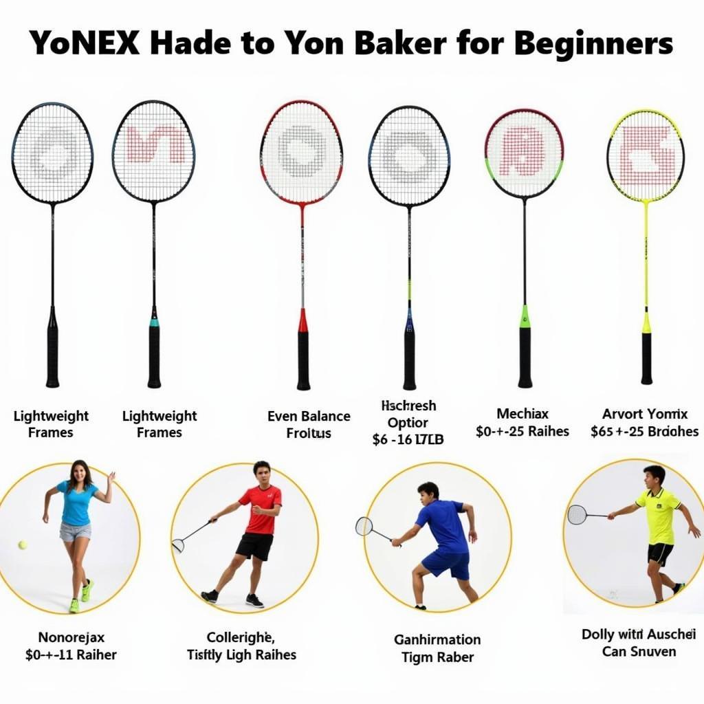 Vợt cầu lông Yonex cho người mới chơi, phù hợp với người mới bắt đầu, dễ sử dụng, giá cả phải chăng