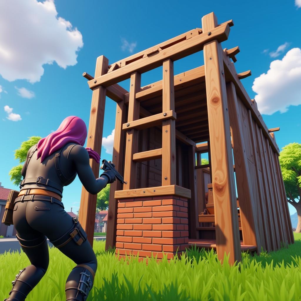 Xây dựng công trình phòng thủ trong Fortnite