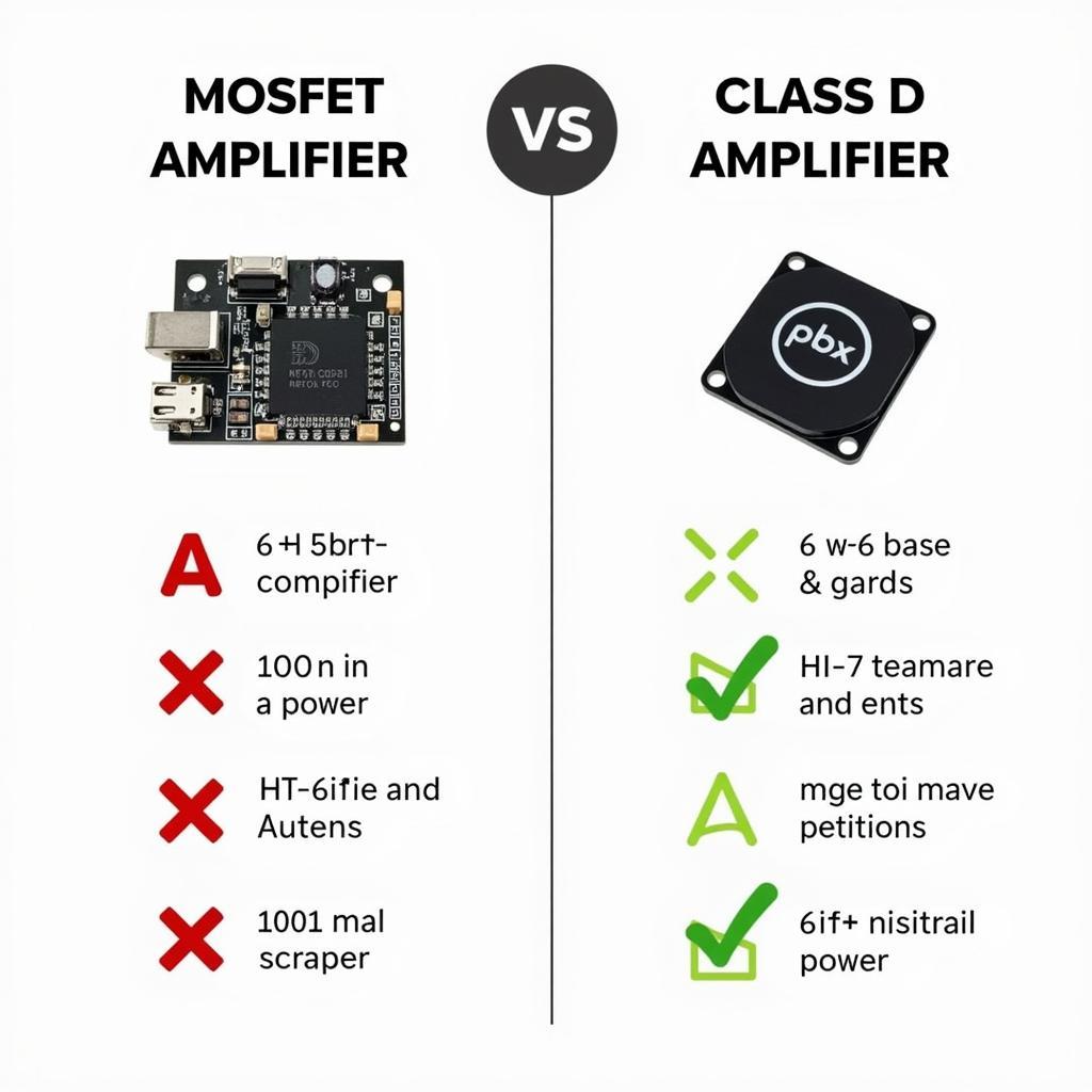 So sánh amply chơi mosfet và amply class D