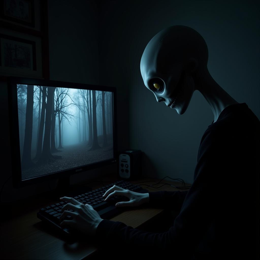 Slenderman Chơi Game Kinh Dị