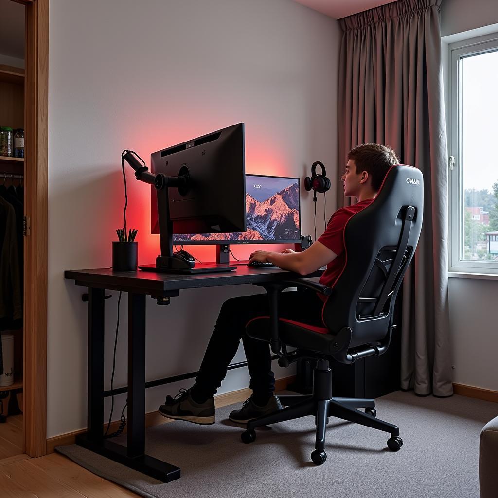 Modern Compact Gaming Desk