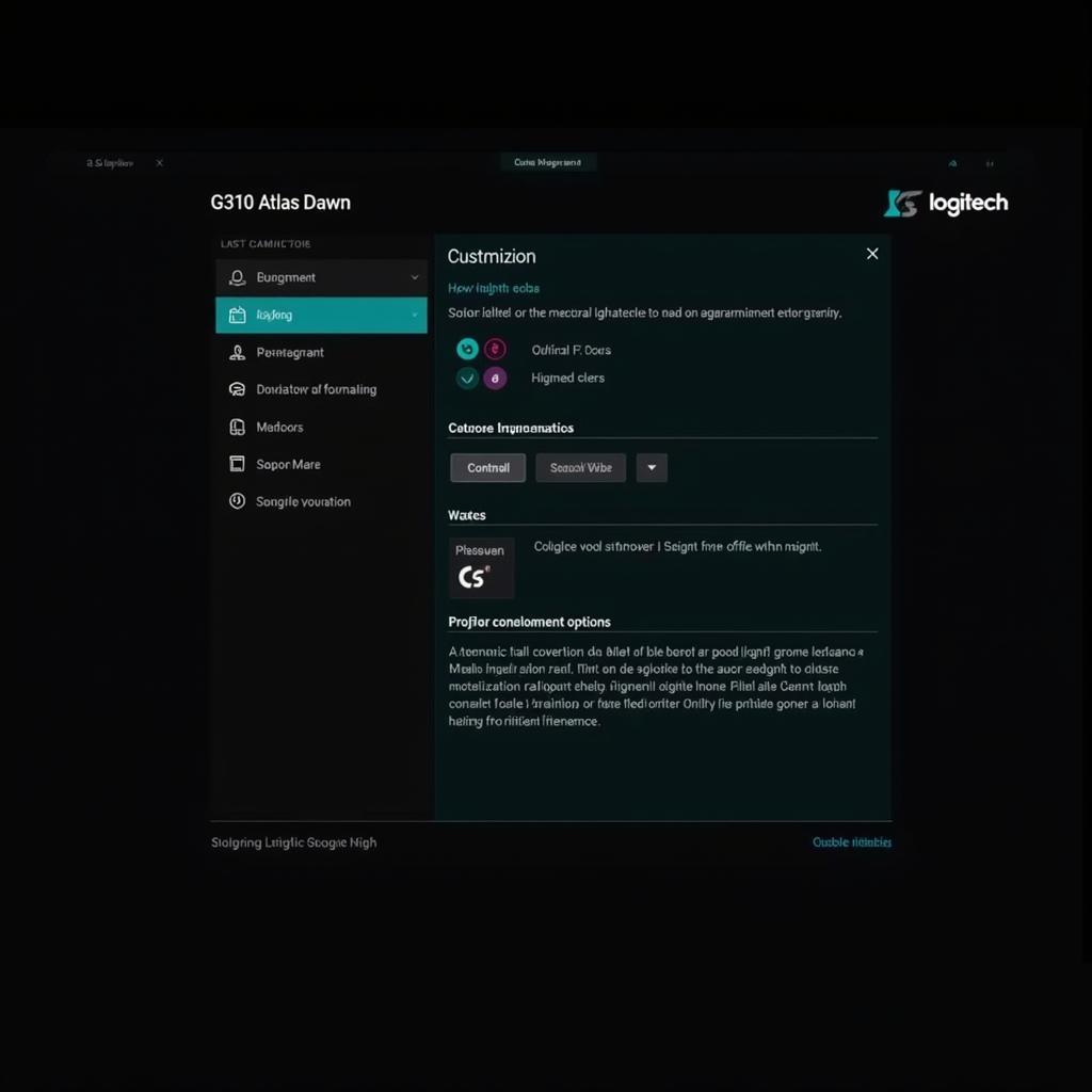 Logitech G310 Atlas Dawn Logitech Gaming Software