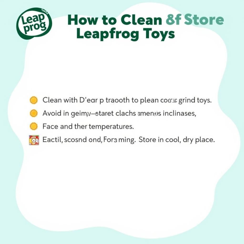 Bảo quản đồ chơi Leapfrog đúng cách