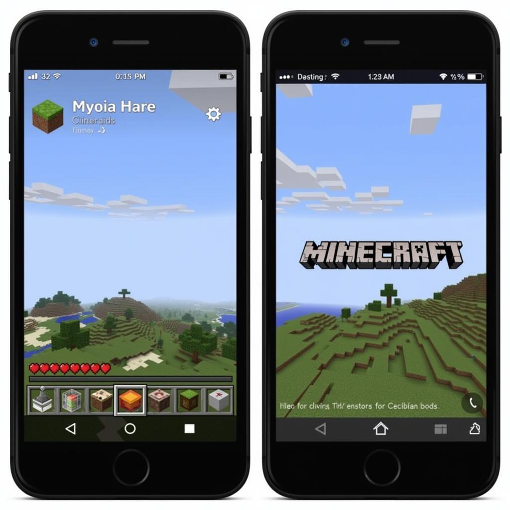 Bật trò chơi Minecraft trên điện thoại