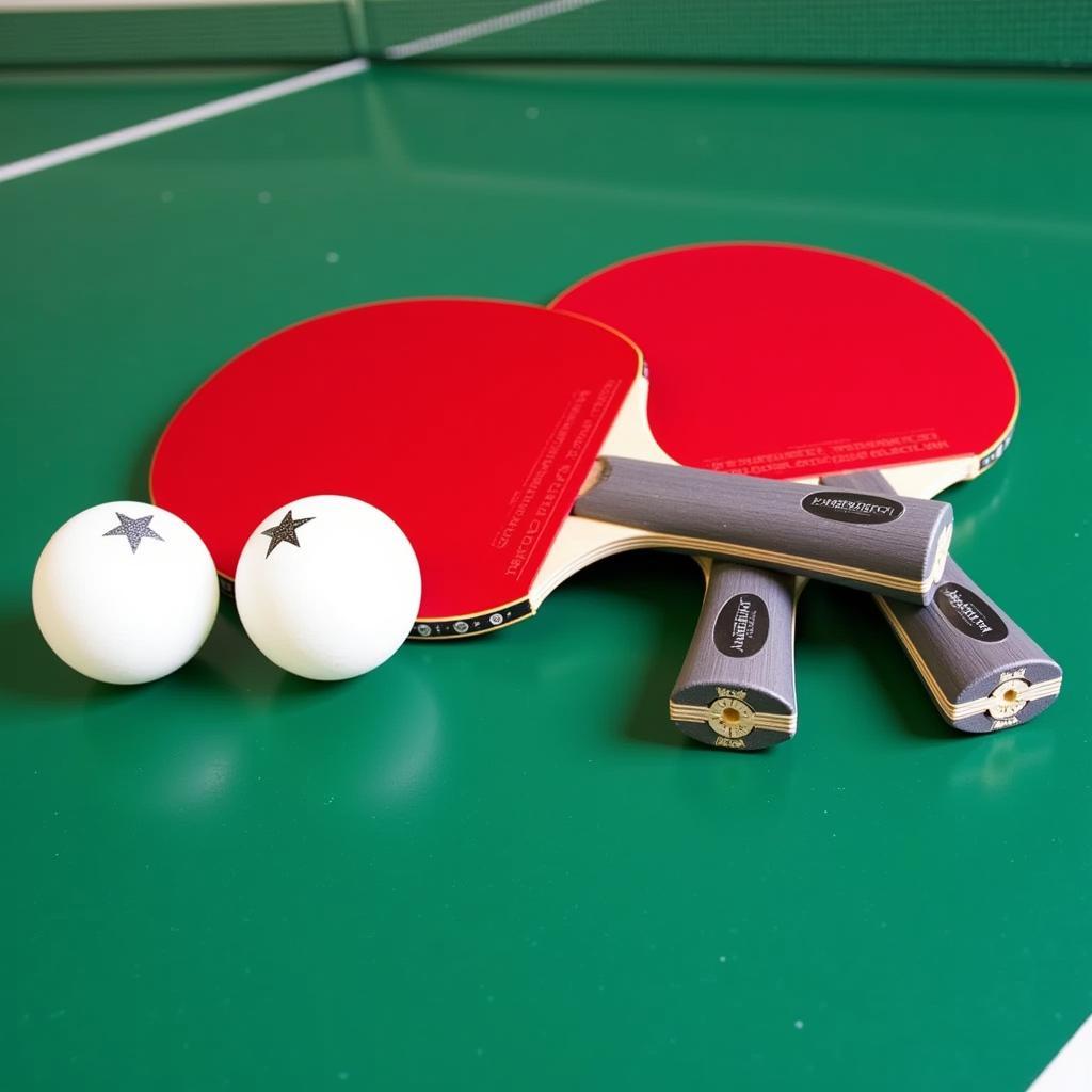 Bộ chơi ping pong cao cấp với vợt và bóng chất lượng