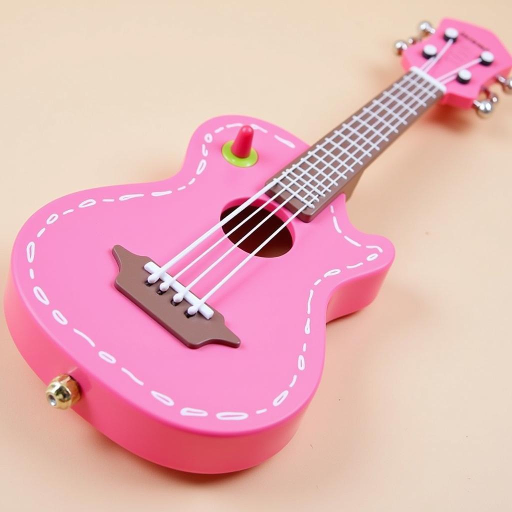 Bộ đàn đồ chơi guitar màu hồng cho bé