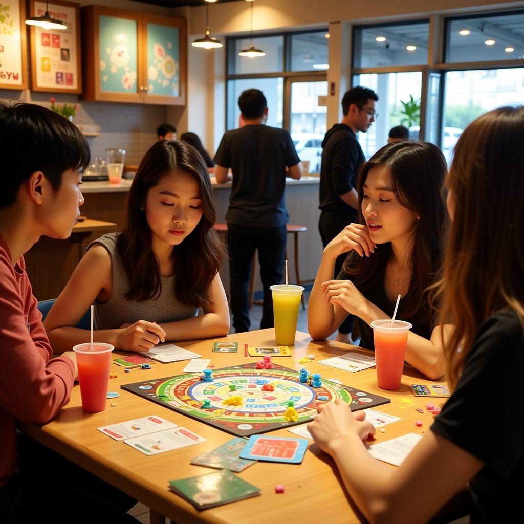 Board game tại quán trà sữa