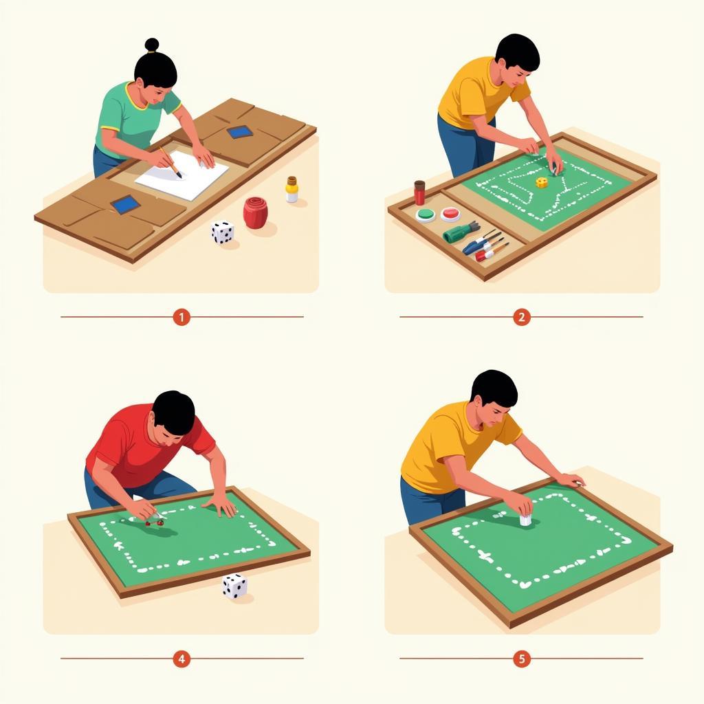 Các bước làm đồ chơi boardgame