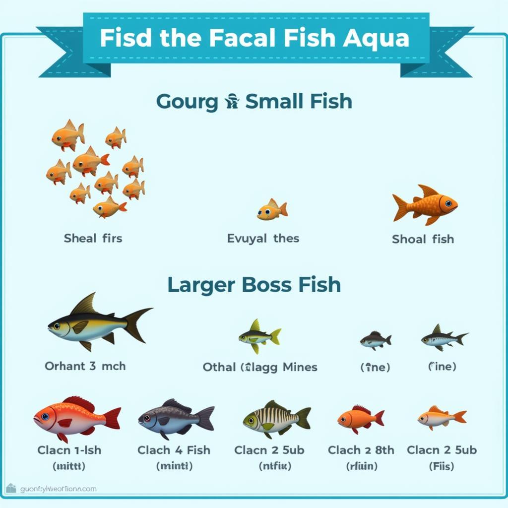 Các loại cá trong Fish Adventured Aqua