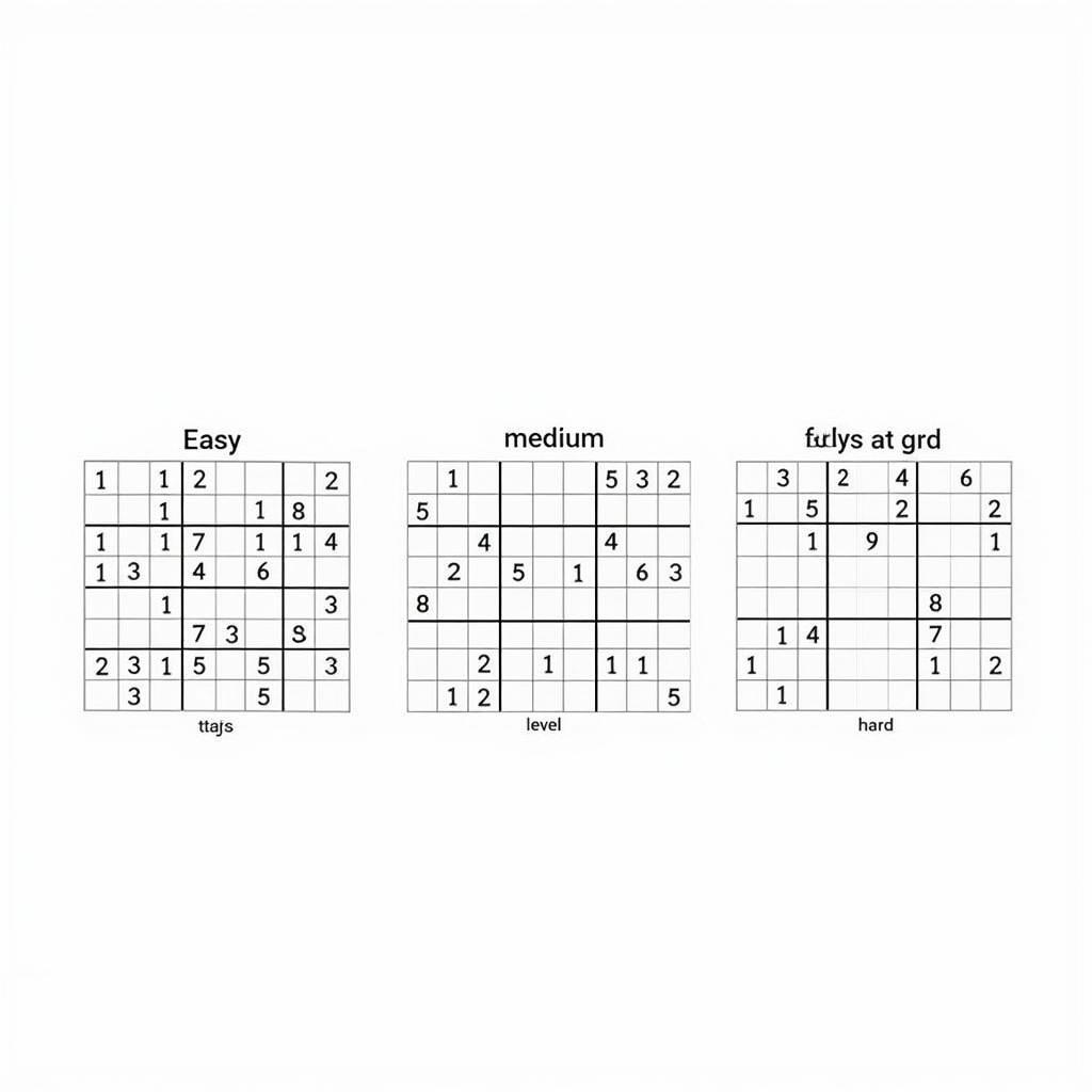 Các cấp độ khó của Sudoku