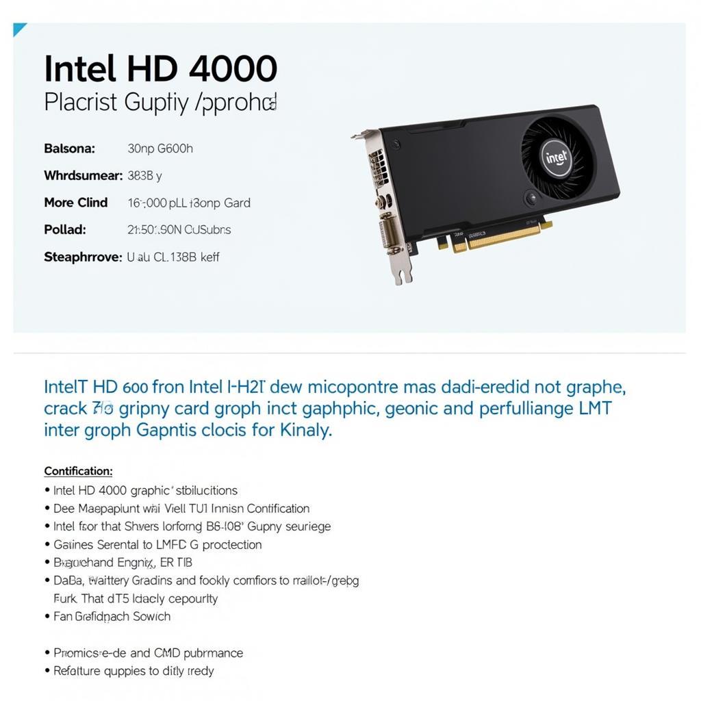 Card đồ họa tối thiểu cho LMHT: Hiển thị card đồ họa Intel HD 4000 và các thông số kỹ thuật. Mô tả hiệu suất chơi LMHT với card đồ họa này.