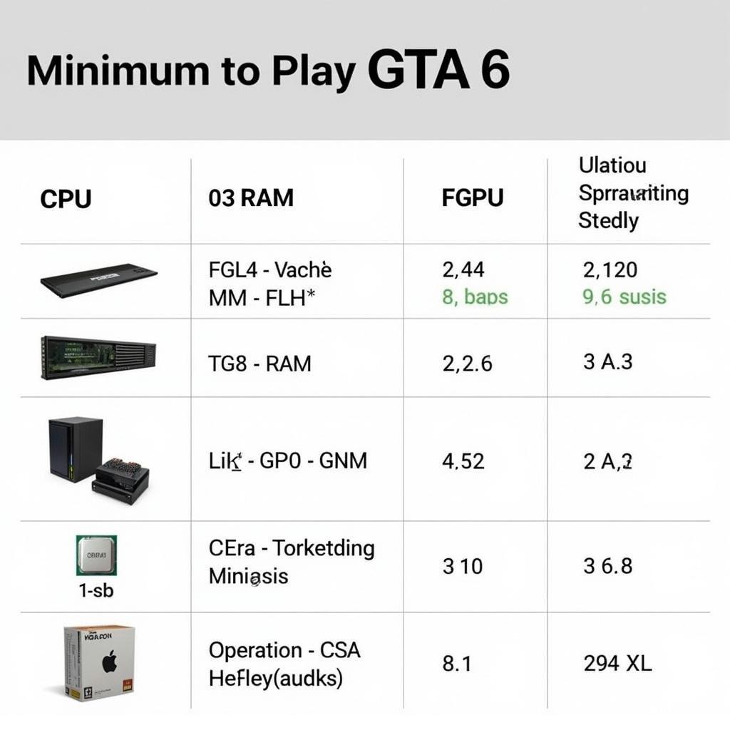 Cấu hình chơi GTA 6 tối thiểu