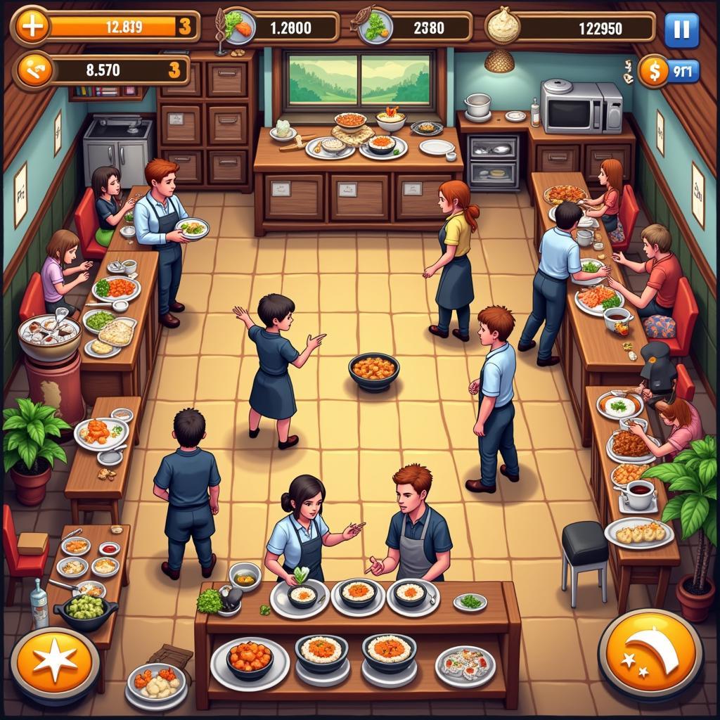 Chơi game sushi house chiến thuật