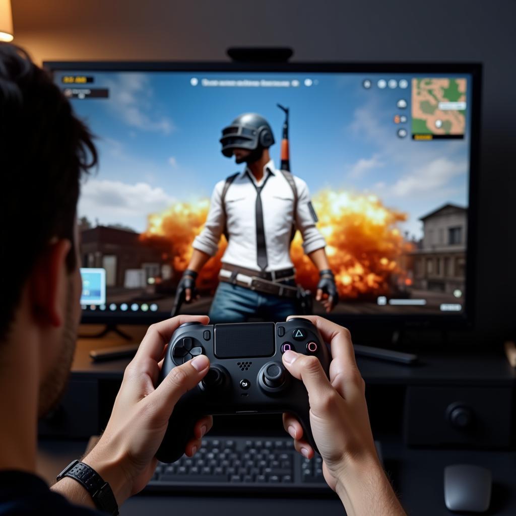 Tay cầm chơi game PUBG Mobile trên PC không giả lập