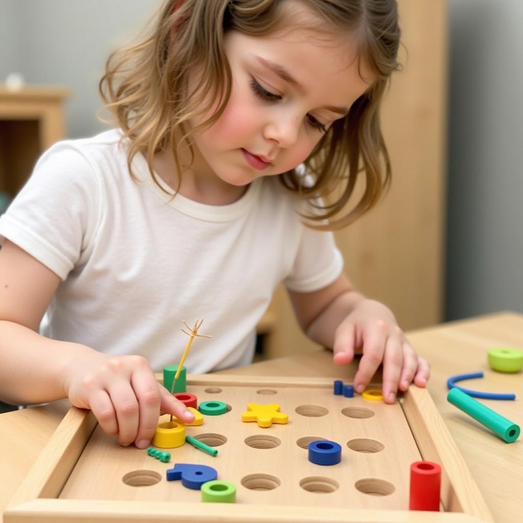 Đồ chơi Montessori phát triển kỹ năng vận động tinh