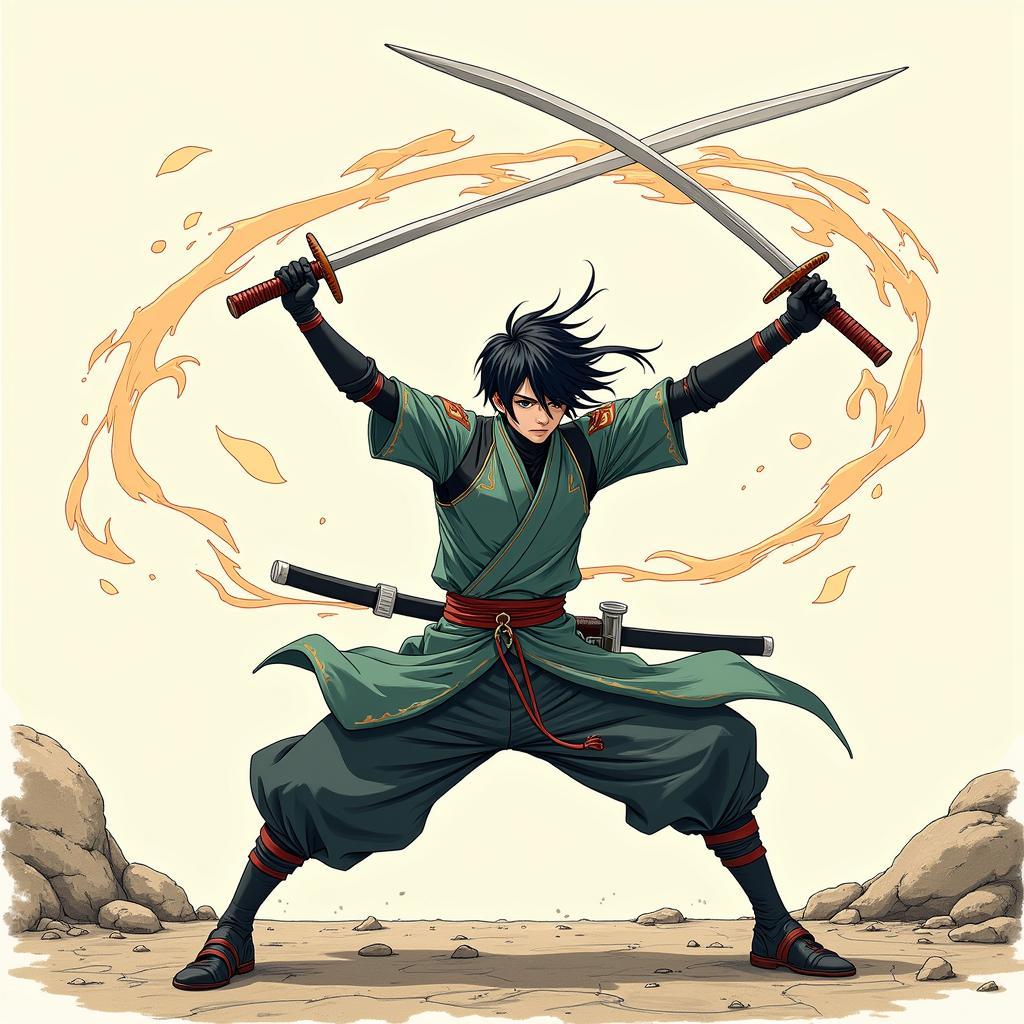 Genji phóng phi tiêu shuriken